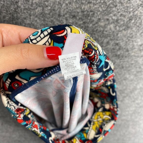 LulaRoe Leggings Women One Size Black Sneakers Print High Rise Pull On Capri - Picture 9 of 10